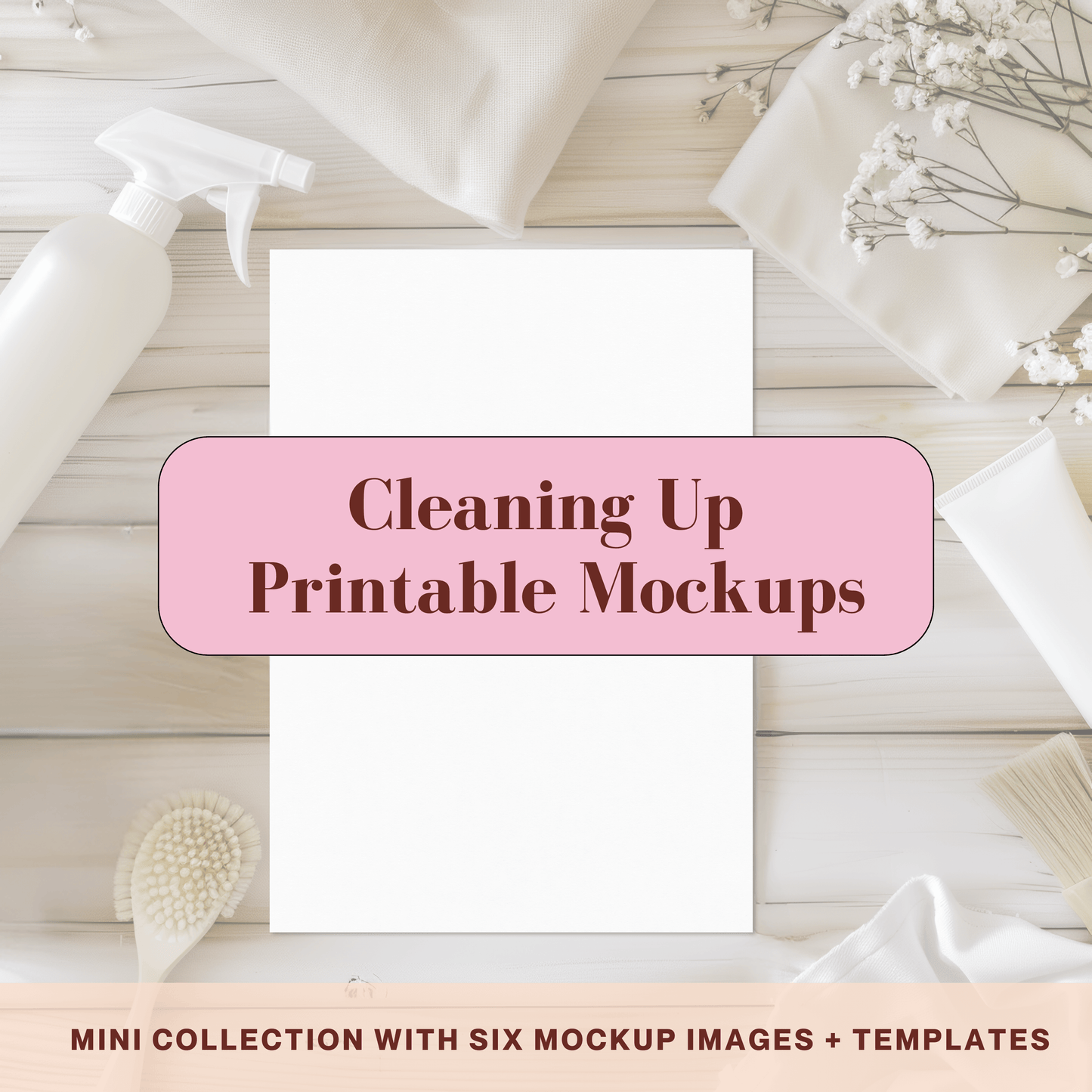 Cleaning Up - Printable Design Mockup Collection