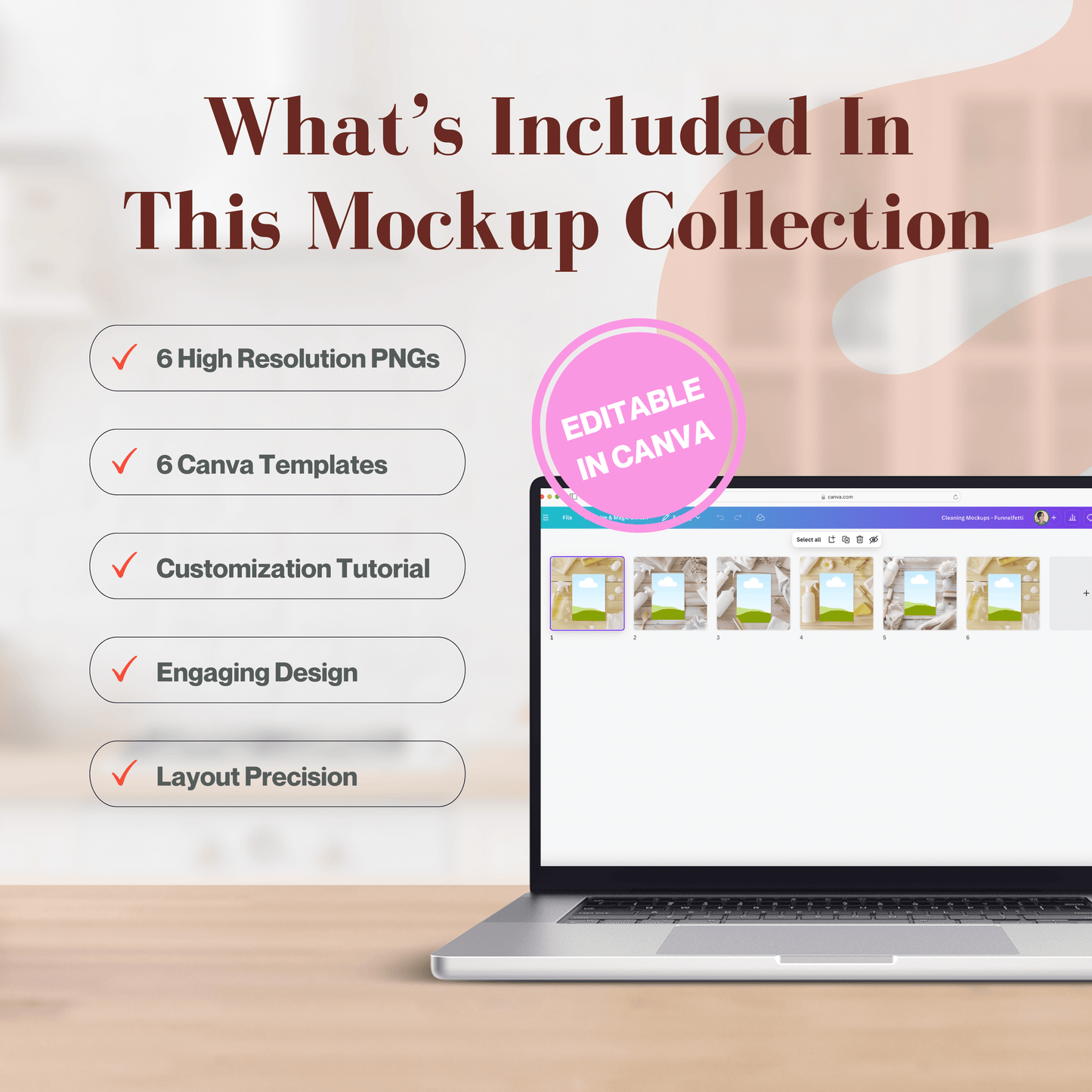 Cleaning Up - Printable Design Mockup Collection