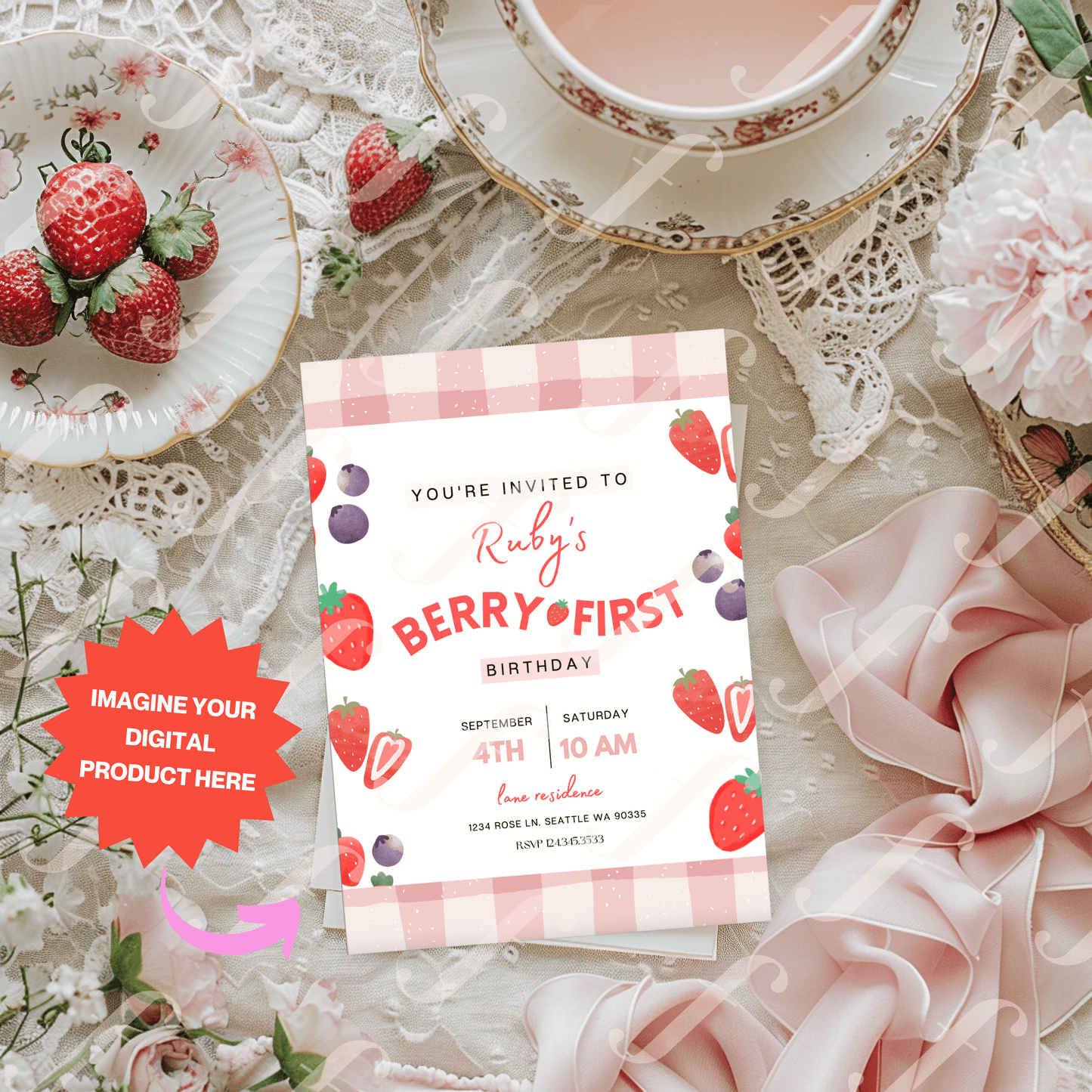 Coquette Dream - Invitation Design Mockup Collection