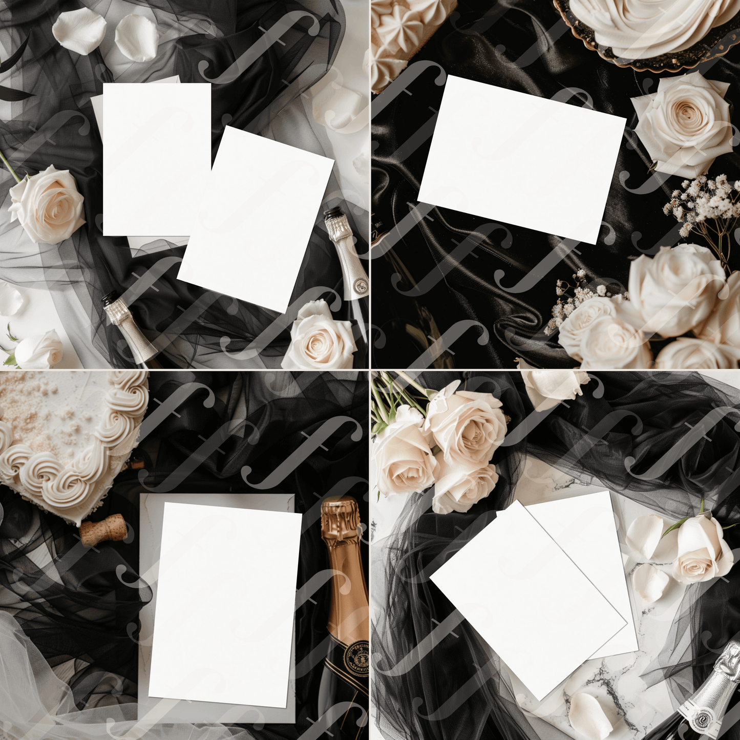 Dark Elegance - Invitation Design Mockup Collection