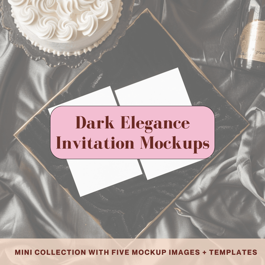 Dark Elegance - Invitation Design Mockup Collection