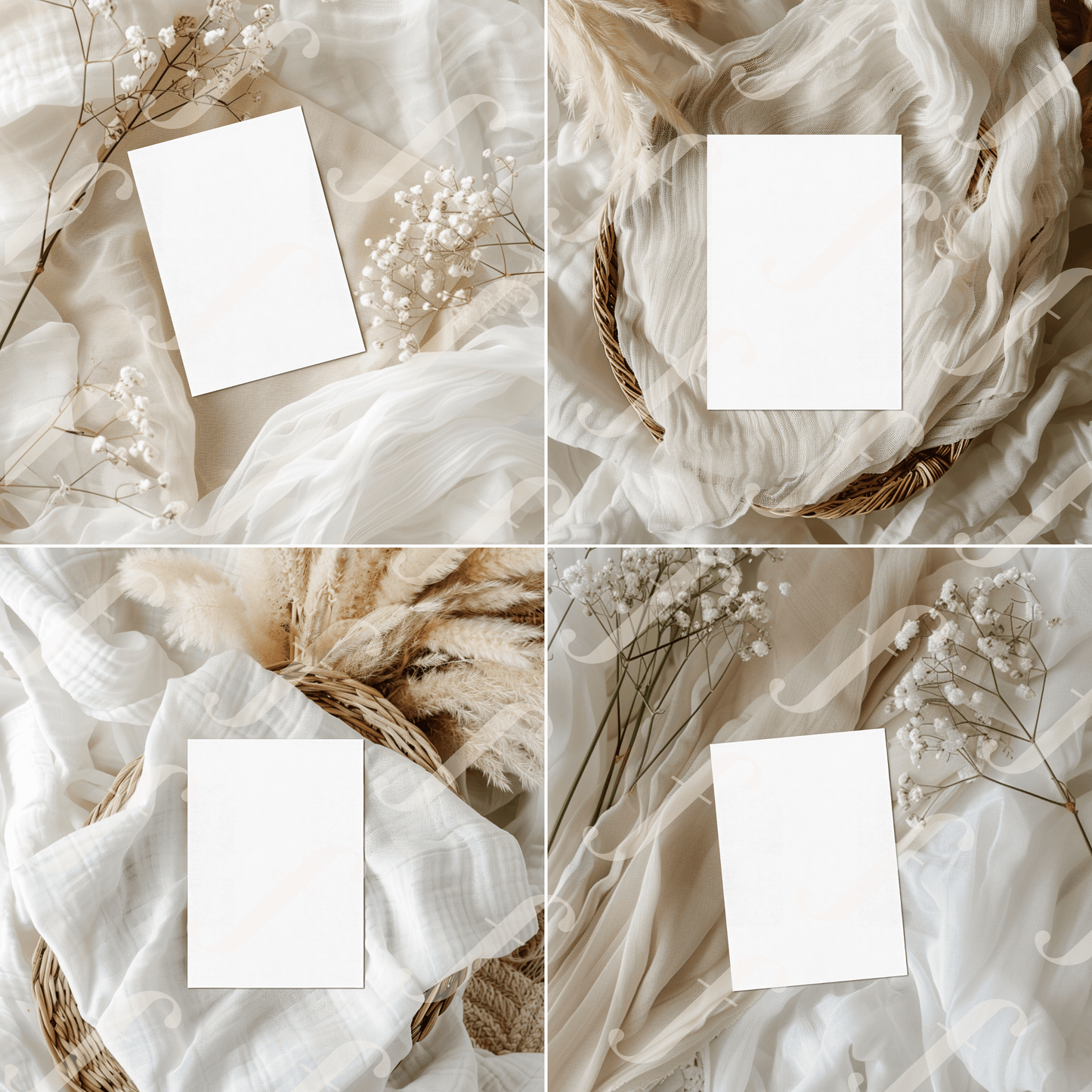 Neutral and Ethereal - Invitation Design Mockup Collection