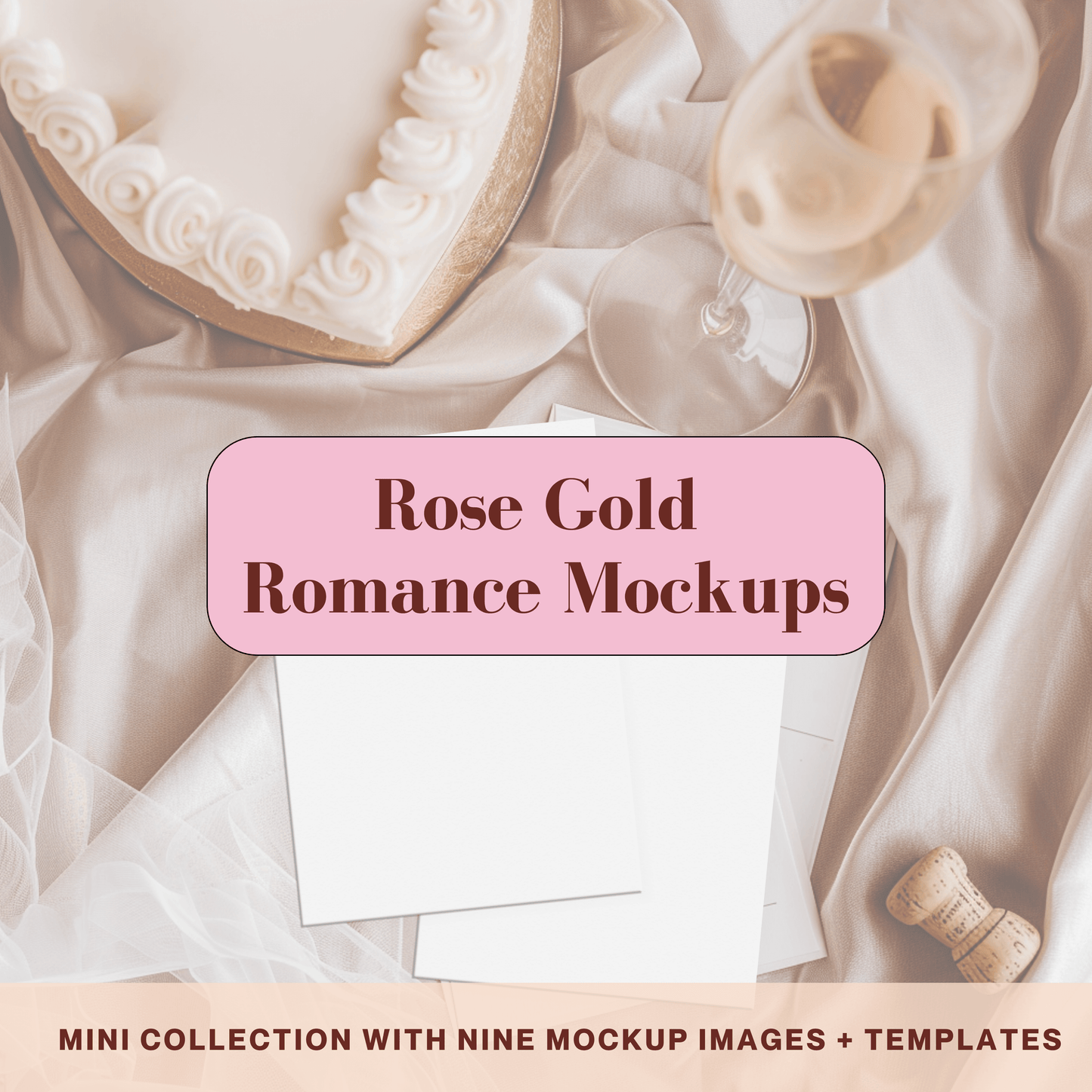 Rose Gold Romance - Invitation Design Mockup Collection